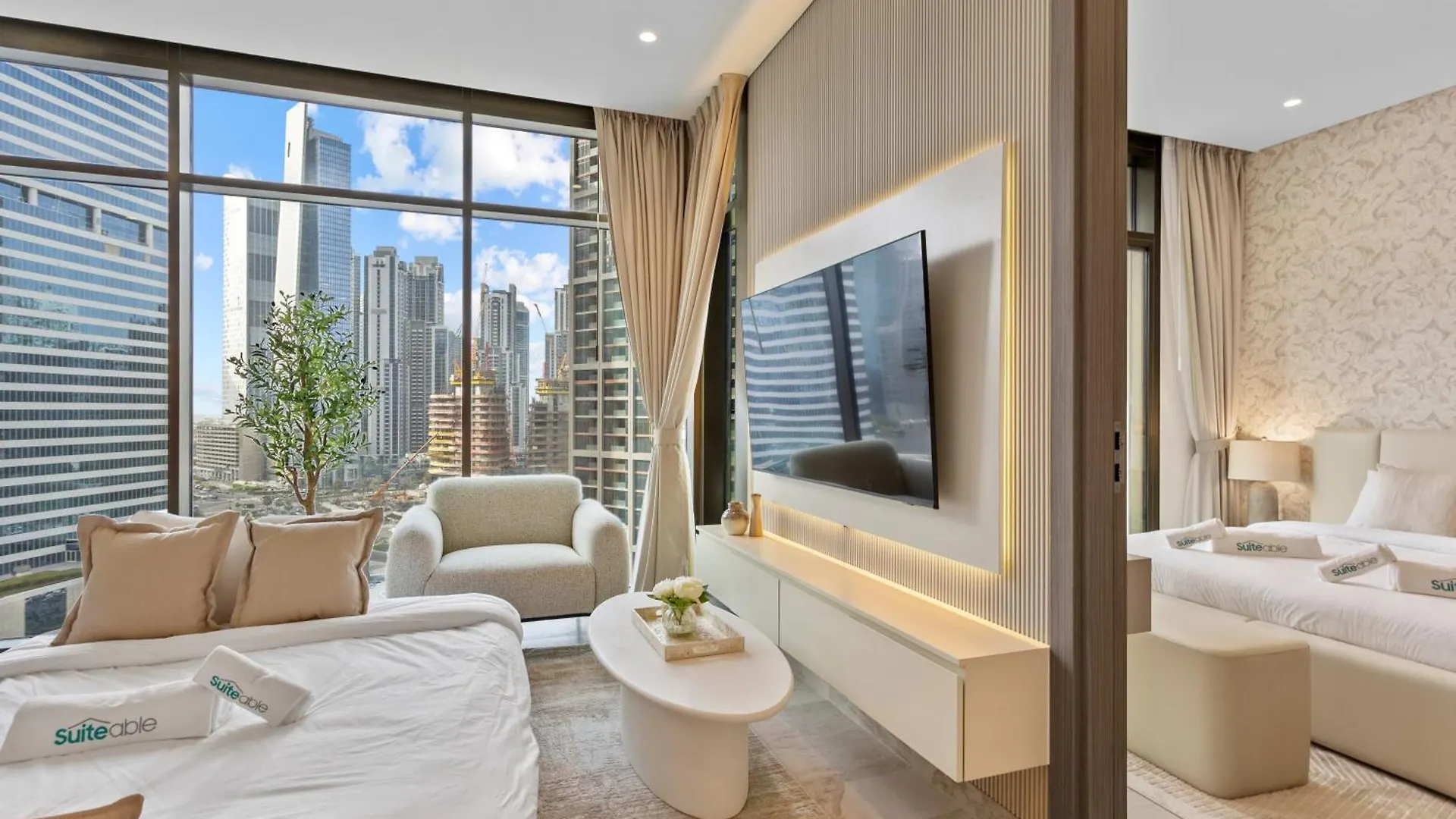 Sleek 1-Bedroom W Burj Khalifa View In Peninsula Dubai 0*,  United Arab Emirates